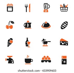 food and kitchen web icons for user interface design