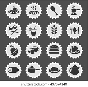 food and kitchen web icons for user interface design