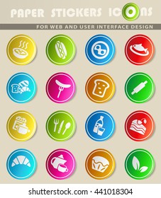 food and kitchen web icons for user interface design
