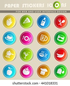 food and kitchen web icons for user interface design