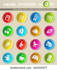 food and kitchen web icons for user interface design