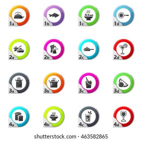 Food and kitchen web icons for user interface design