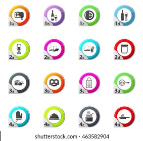 Food and kitchen web icons for user interface design