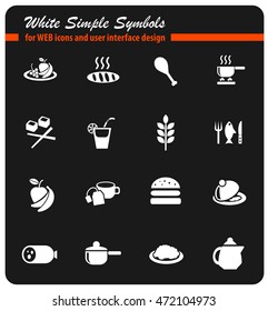 food and kitchen web icons for user interface design