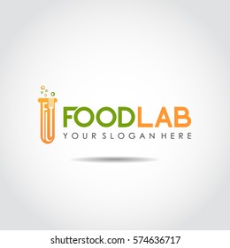 Food Lab Logo Template. Vector Illustrator Eps.10