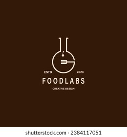 Food lab symbol logo vector