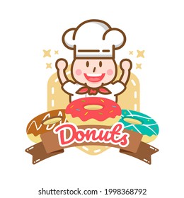 Food Label bakery illustration. Dessert set isolated