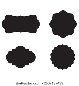 food label element vector design