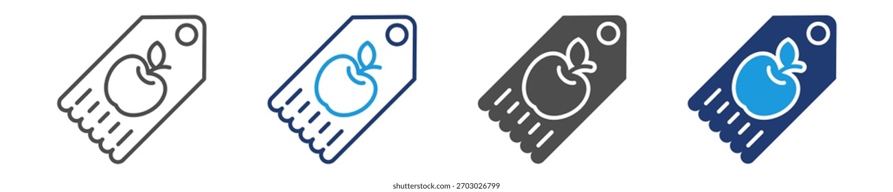 Conjunto de iconos de etiquetado de alimentos Estilo múltiple
