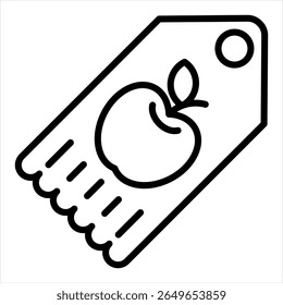 Food Labeling Vector Single icon