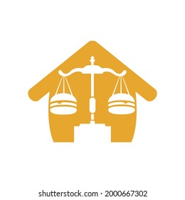 Food law vector logo design template. Law balance and burger icon design.	