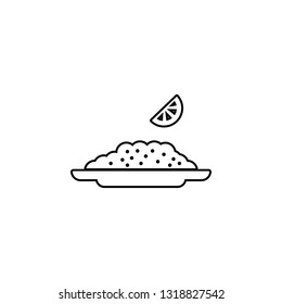 food, lemon, dishes icon. Simple thin line, outline vector of food icons for UI and UX, website or mobile application