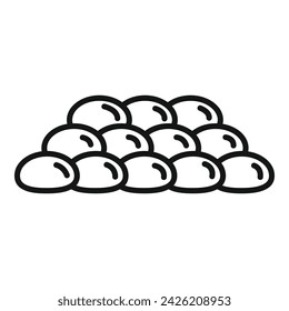 Food lentil icon outline vector. Farming eco product. Organic meal