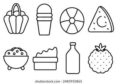 Food Line Art Detailed Illustration Ideas and Designs Inspiration