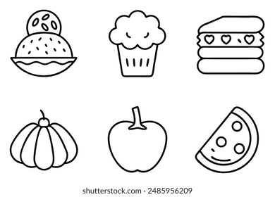 Food Line Art Unique Illustration Concepts and Examples Showcase