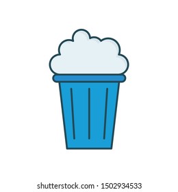 food line color icons for   basket  &  dustbin 