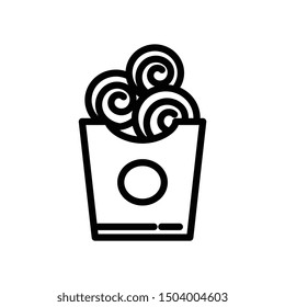 food line color icons for  breakfast &  bake