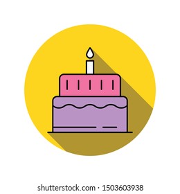 food line color icons for Candle & Dessert