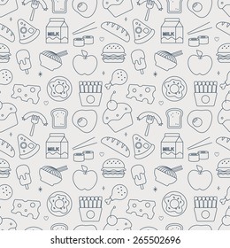 food line icon circle pattern set