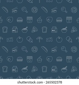 food line icon pattern set