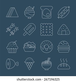 food line icon set