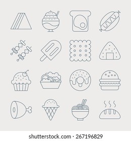 food line icon set