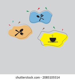 food line icon or vector food logos