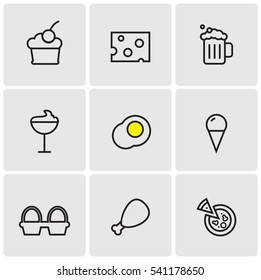 Food line icons