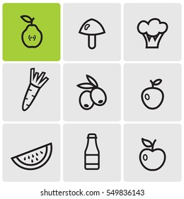 Food line icons