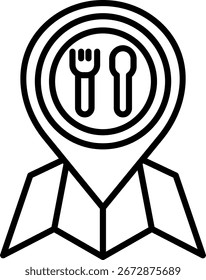 Línea de alimentos Icono de Vector Diseño