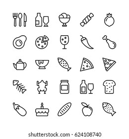 Food Line Vector Icons 1