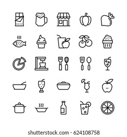 Food Line Vector Icons 13