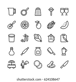 Food Line Vector Icons 18