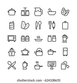 Food Line Vector Icons 19