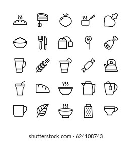 Food Line Vector Icons 21