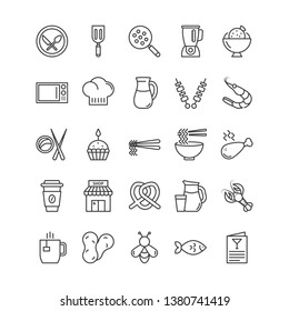 Food Line Vector Icons