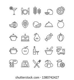 Food Line Vector Icons