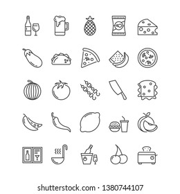 Food Line Vector Icons