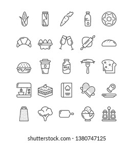 Food Line Vector Icons