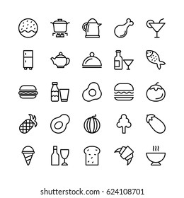 Food Line Vector Icons 3