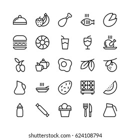 Food Line Vector Icons 6