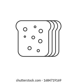 Food linear icon. Bread icon. Icon for website, app or UI design. Vector illustration.