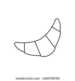 Food linear icon. Croissant icon. Icon for website, app or UI design. Vector illustration.