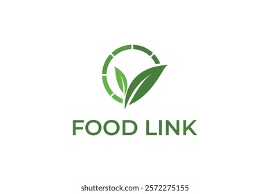 Food link logo design vector.