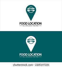 Food Location Logo Design Template 