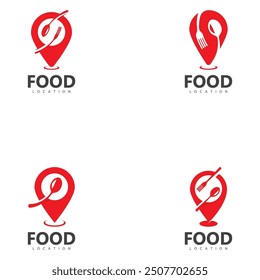 Food Location Logo Design Template