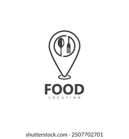 Food Location Logo Design Template