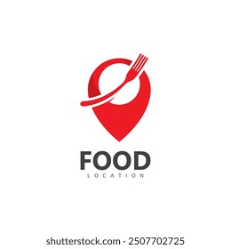Food Location Logo Design Template