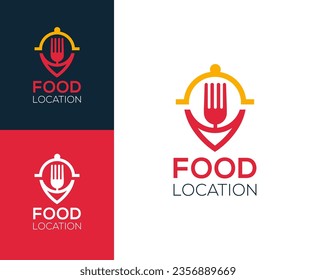 Food location logo design vector illustration inspiration