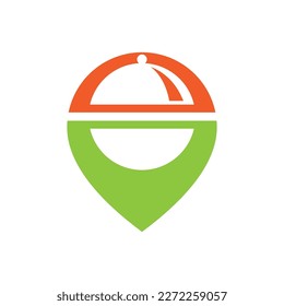 Food location logo images illustration design